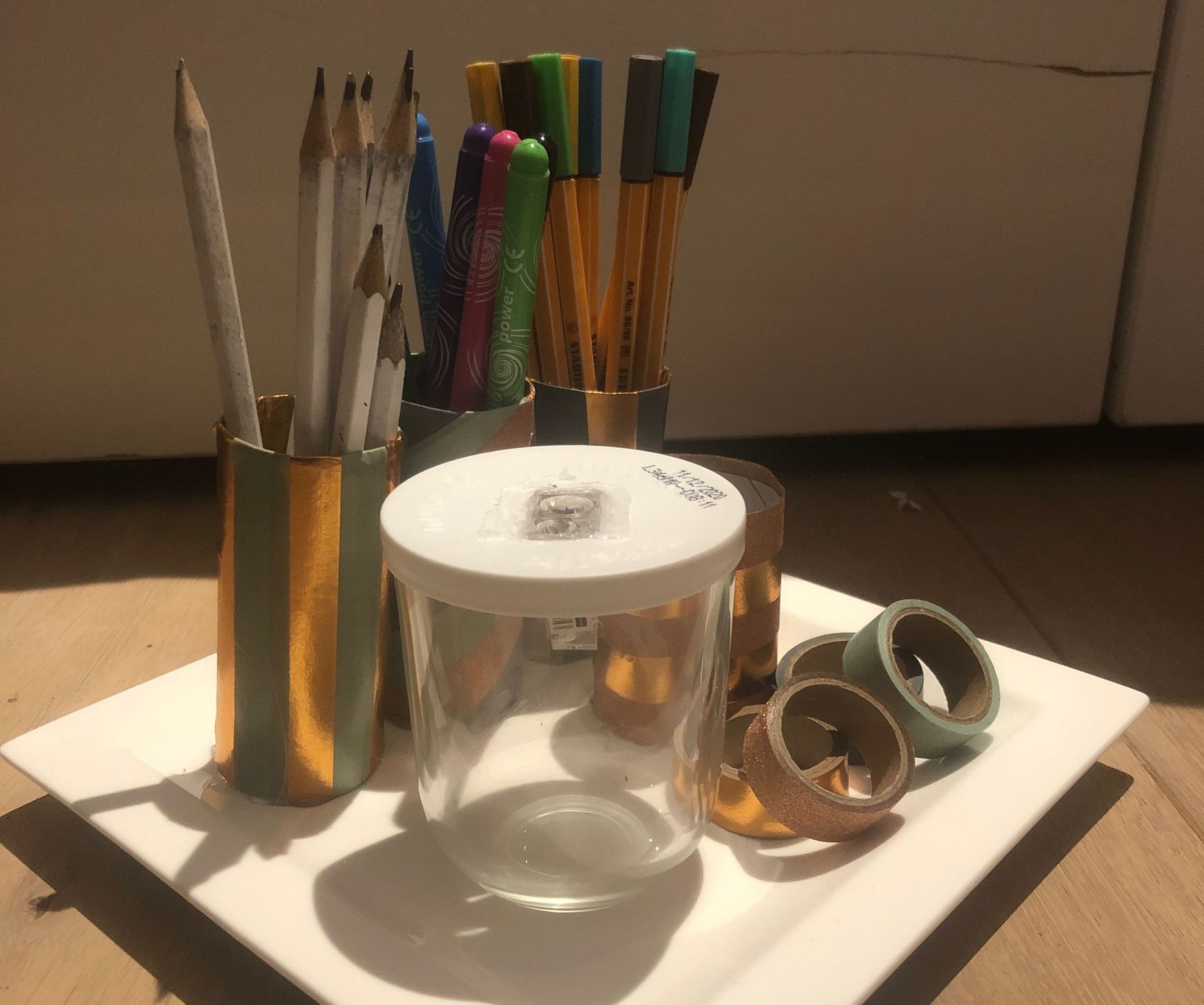 How to Make a Pencil Holder With Sharpener