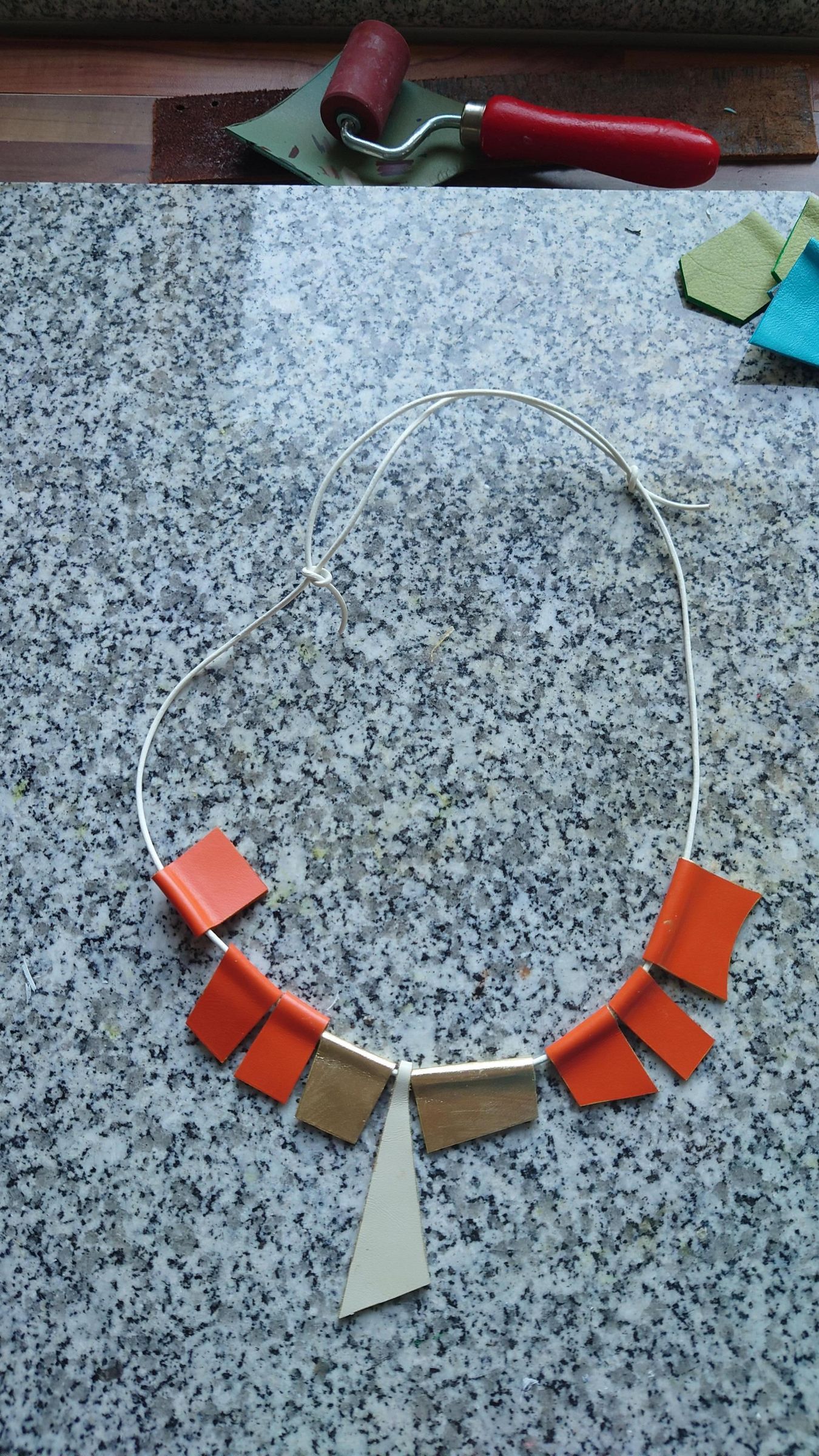 Quick Leather Necklace Out of Small Scraps : 10 Steps - Instructables