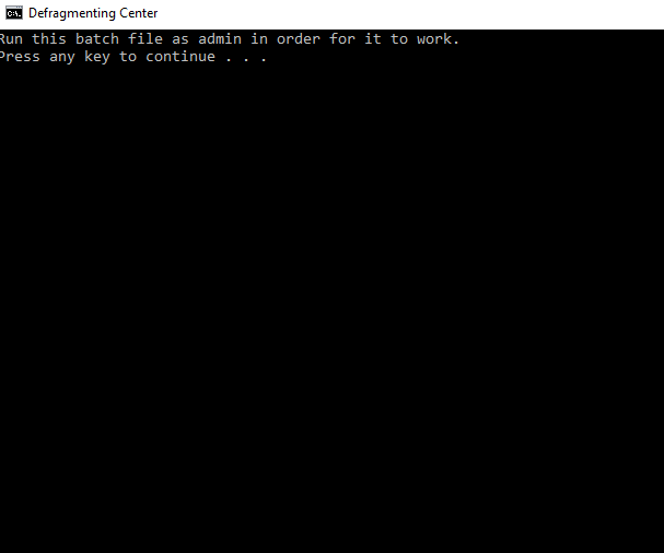 How to Make a Cool Defragmenting Center