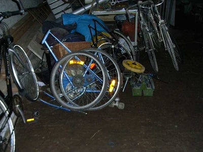 Take the Bikes Apart With Handtools.