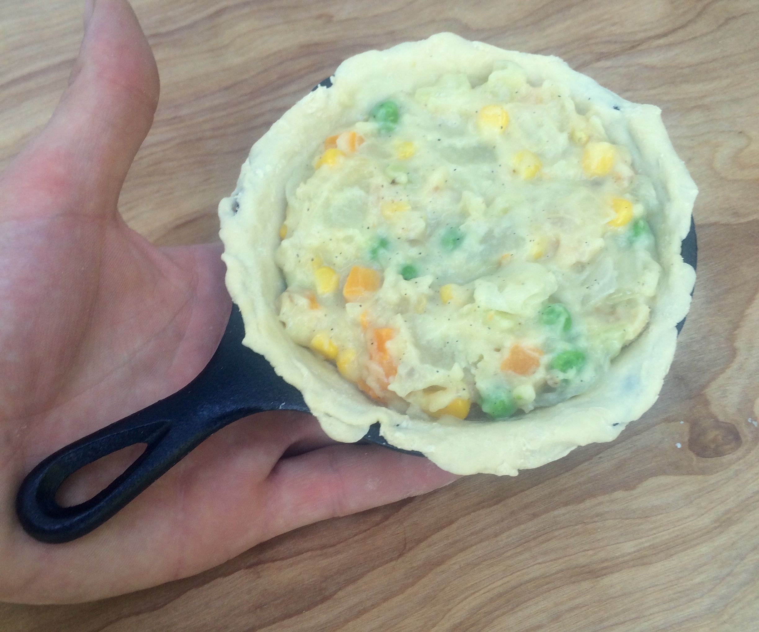 Personal Pot Pie - From Leftovers!