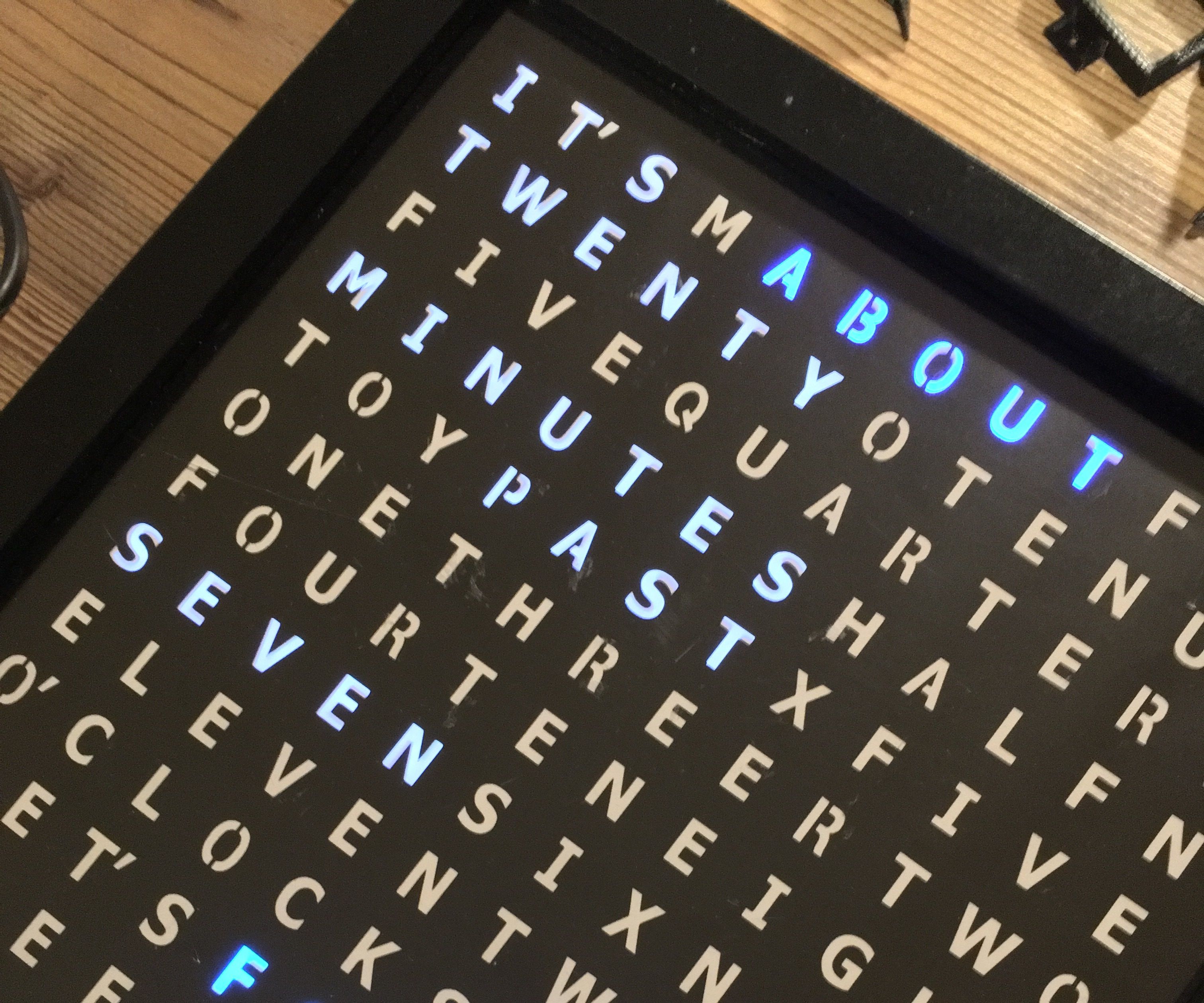 Ribba Word Clock With Wemos D1 Mini (Internet Time Server)