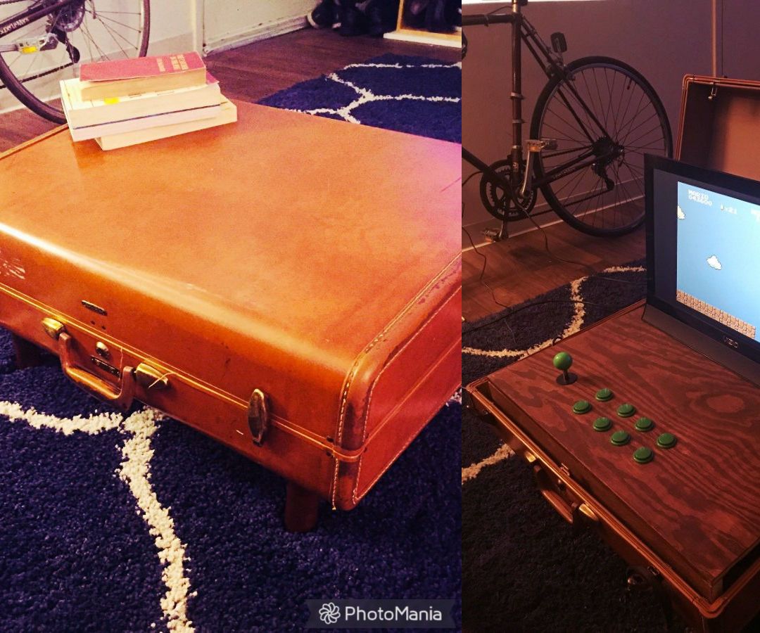 DIY UPCycle Ottoman/Coffee Table/Arcade