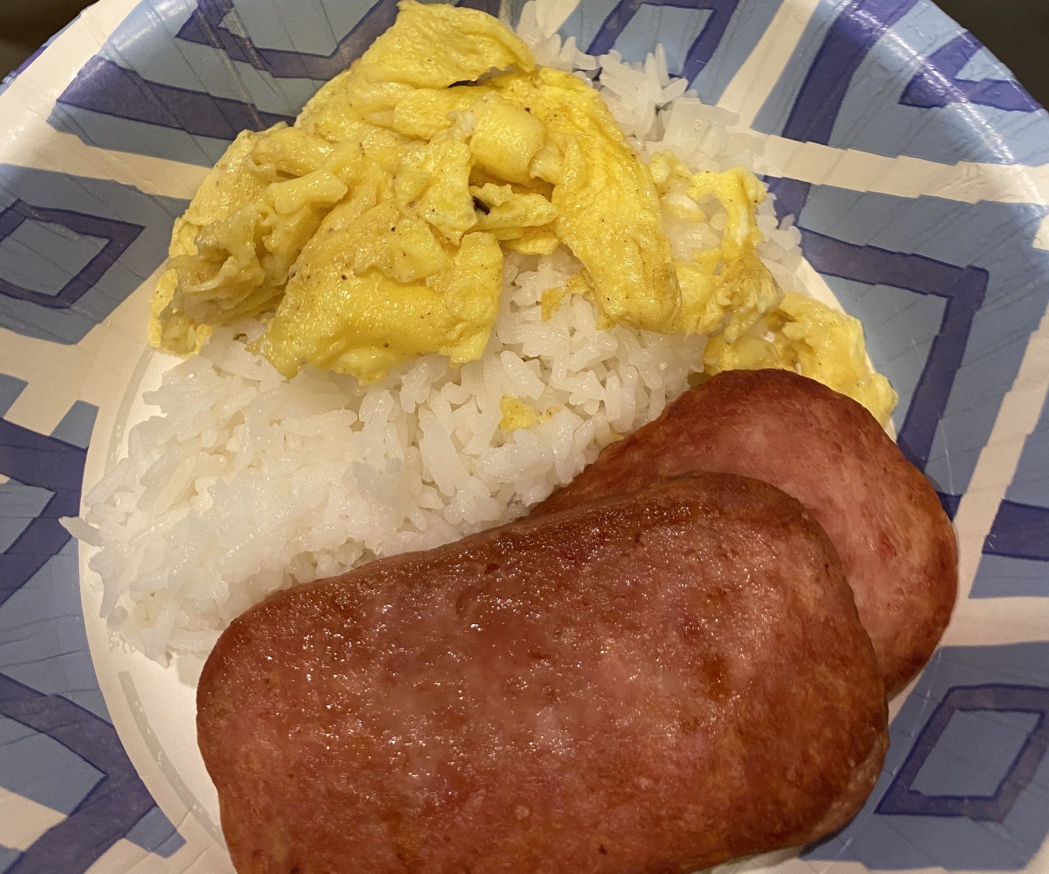SPAM EGGS AND RICE HMS2020 4 Steps Instructables