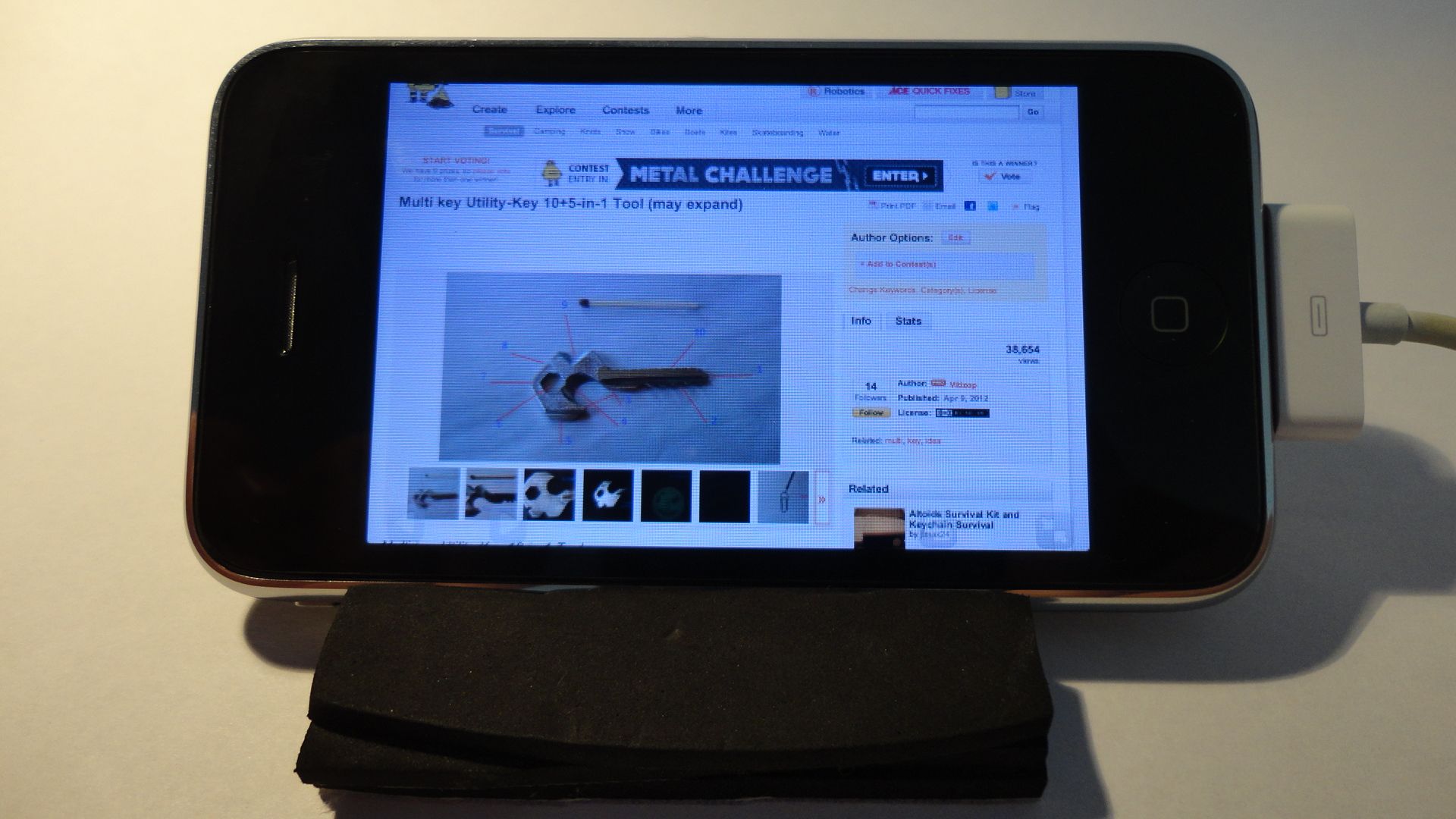 Iphone Ipod Phone Anything Holder , Phone Stand