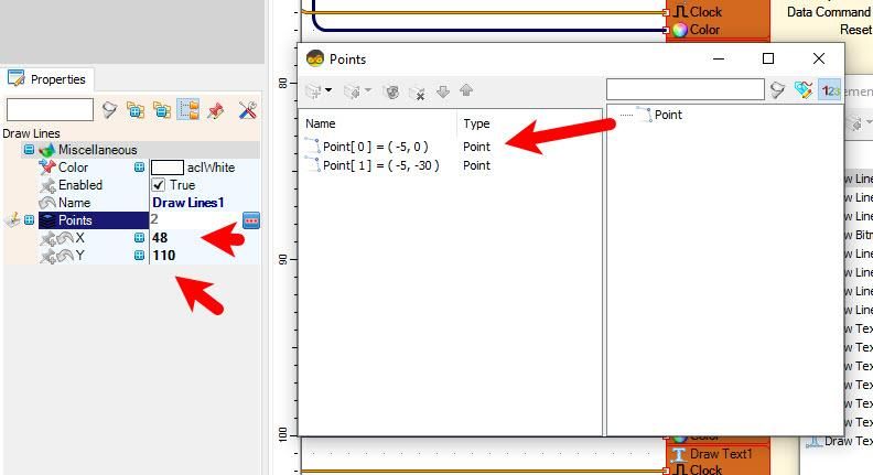 In Visuino Set Display