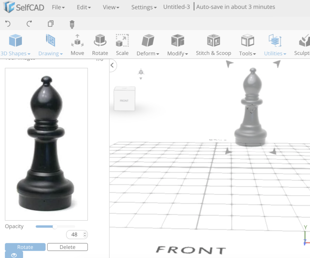 Learn SelfCAD- an Online 3D Modeling Software: Using a Reference Image