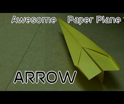 Awesome Origami Paper Plane: Arrow ( Paper Plane that flies)