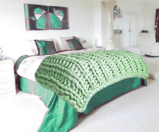 Arm Knitted Merino Wool Blanket