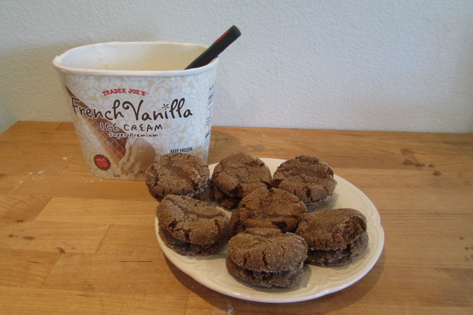 Molasses Cookie Ice Cream Sandwiches 3 Steps (with Pictures