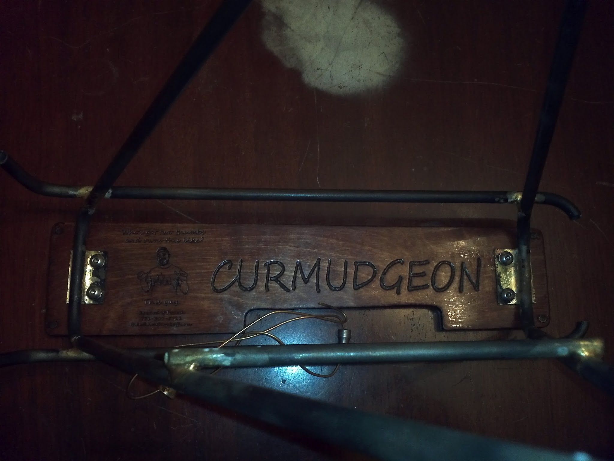 Laser Etched Wooden Deck for a Bicycle Rack