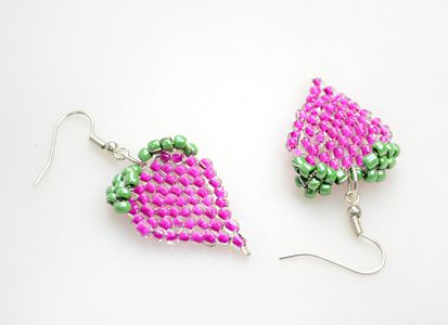 Free Beaded Jewelry Patterns-make Your Own Radish Earrings Out of Basic Brick Stitch