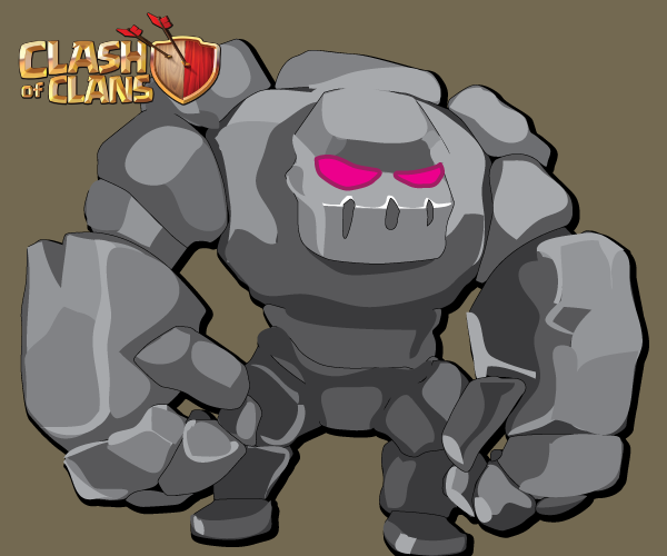 Clash of Clans GOLEM Illustration Tutorial
