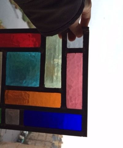 Stained Glass Cubism Panel