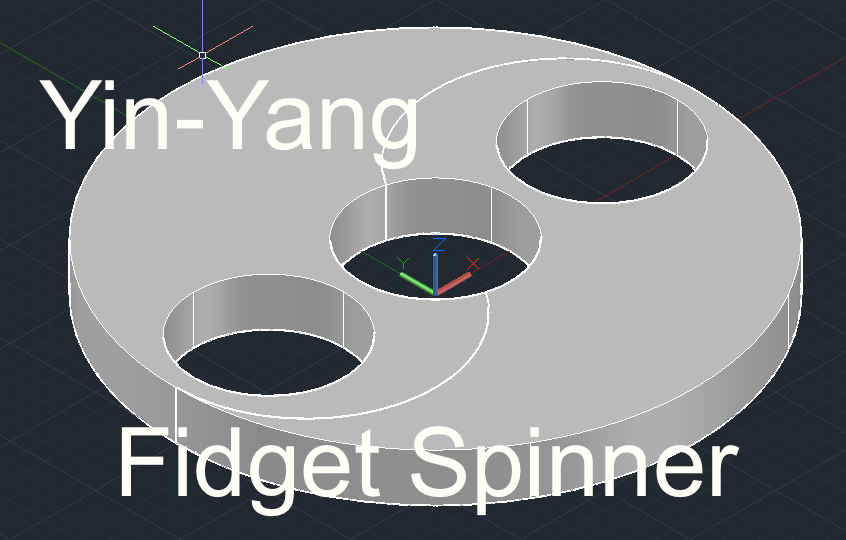 3D Printed Yin-Yang Fidget Spinner