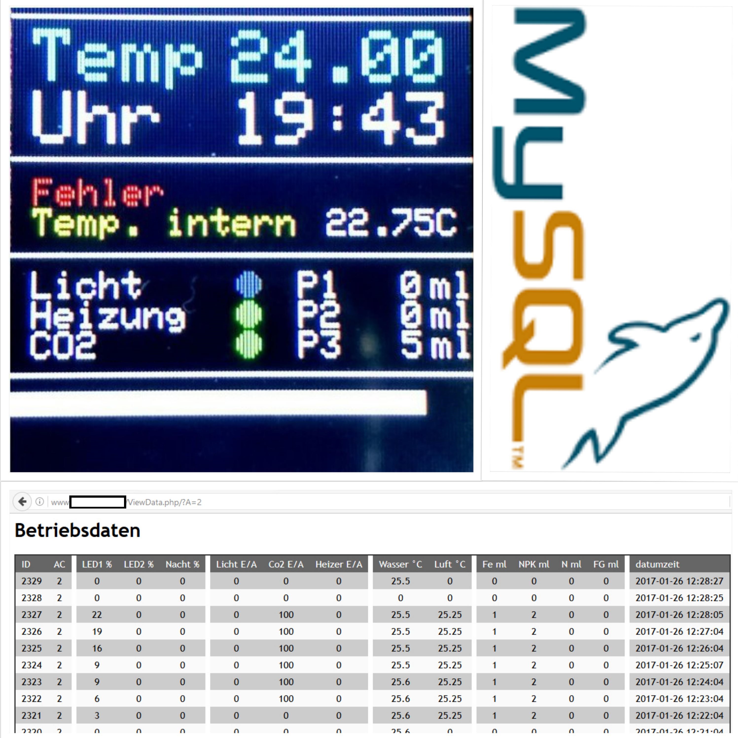 Aquarium Controller III - Logging to MySQL