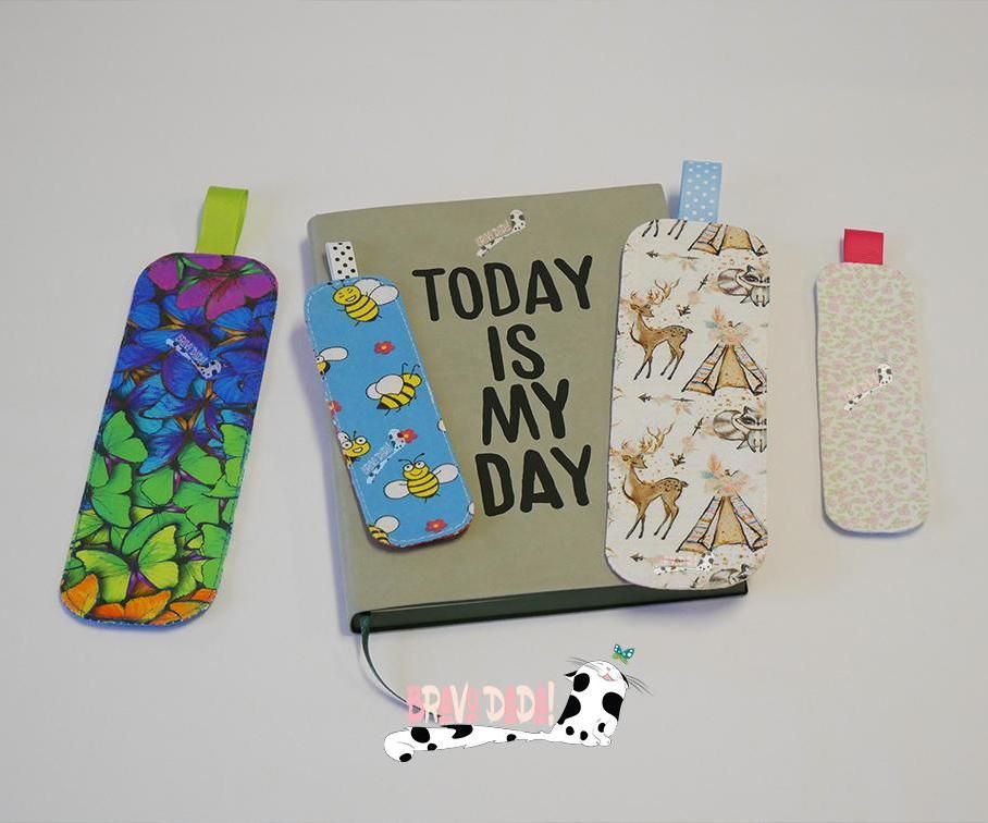 DIY How to Make Fabric Bookmarks With Rounded Corners - Large and Small Sizes - Bravo Dada! Sewing Tutorial