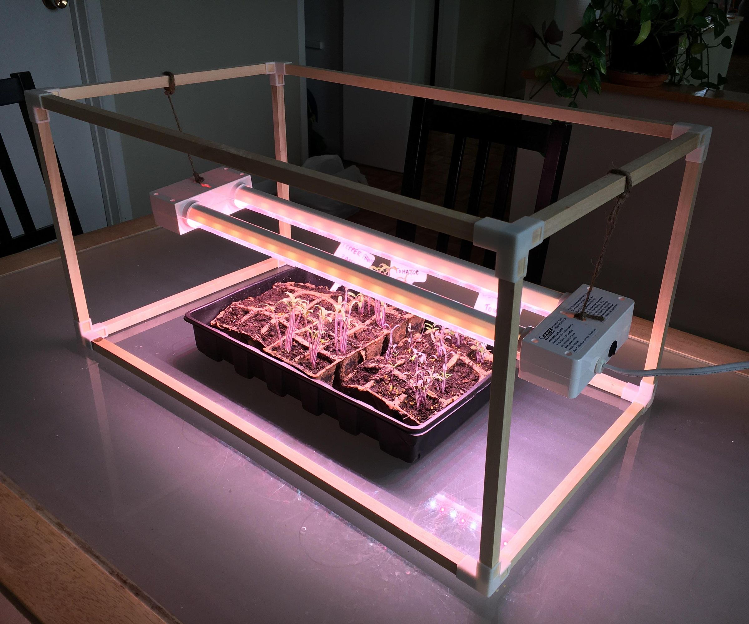 Seed Starter Structure for Growing Lights