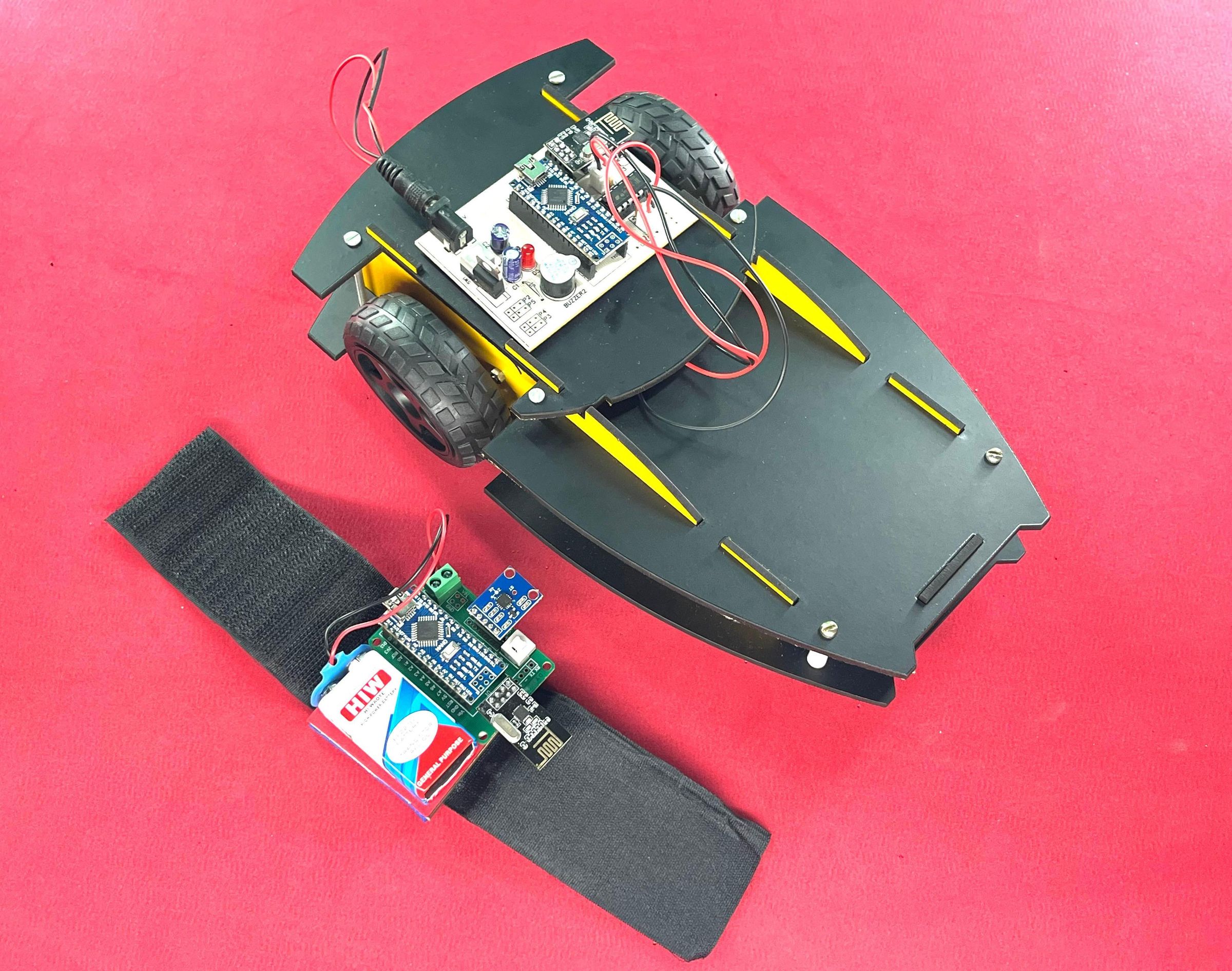 Wireless Hand Gesture Control Car Arduino Based