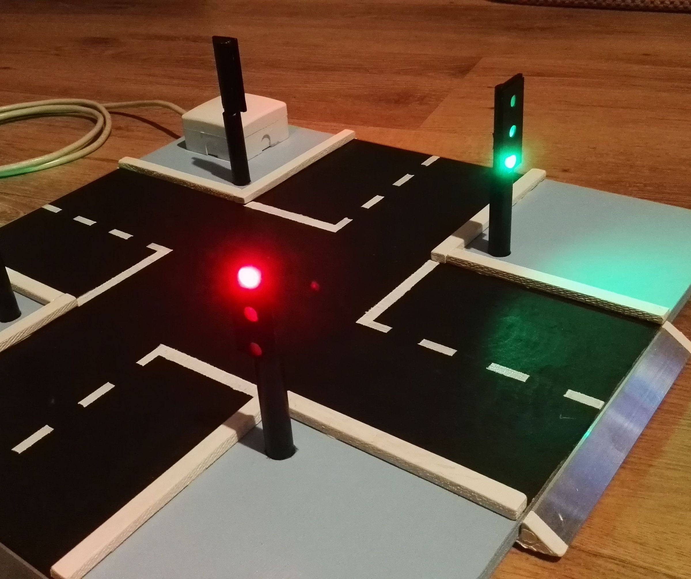 Crossing with traffic lights for kids