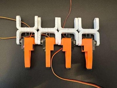 Connecting C-Clamp and Servo Mounted Leg