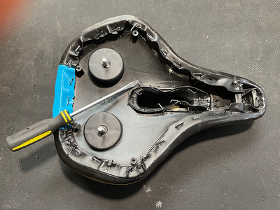 Remove Cover and Back Frame From the Padded Foam Seat.