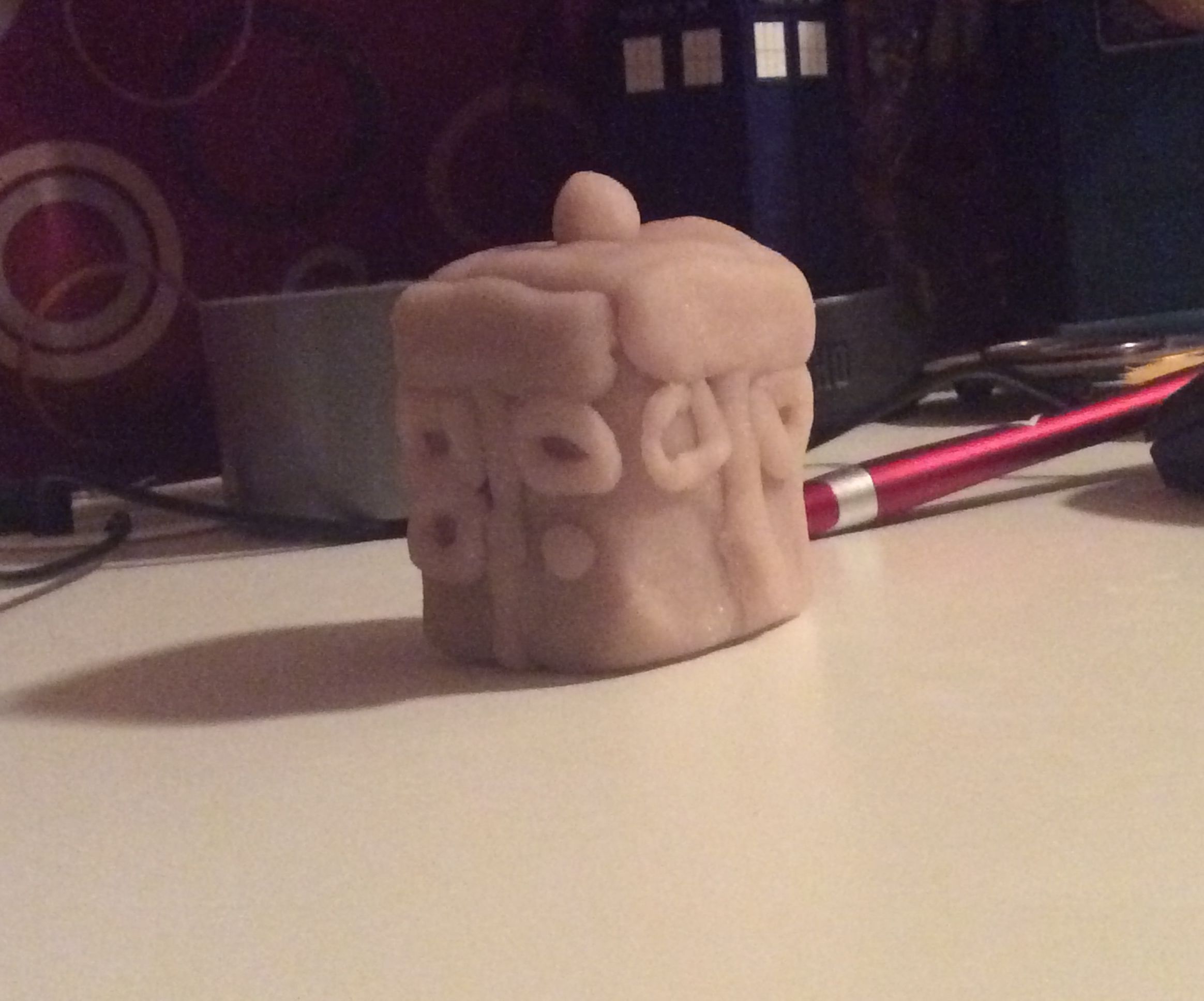 The TARDIS Out of Nothing But Salt Corn Starch and Water
