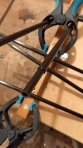 Gluing CF Tubes Together