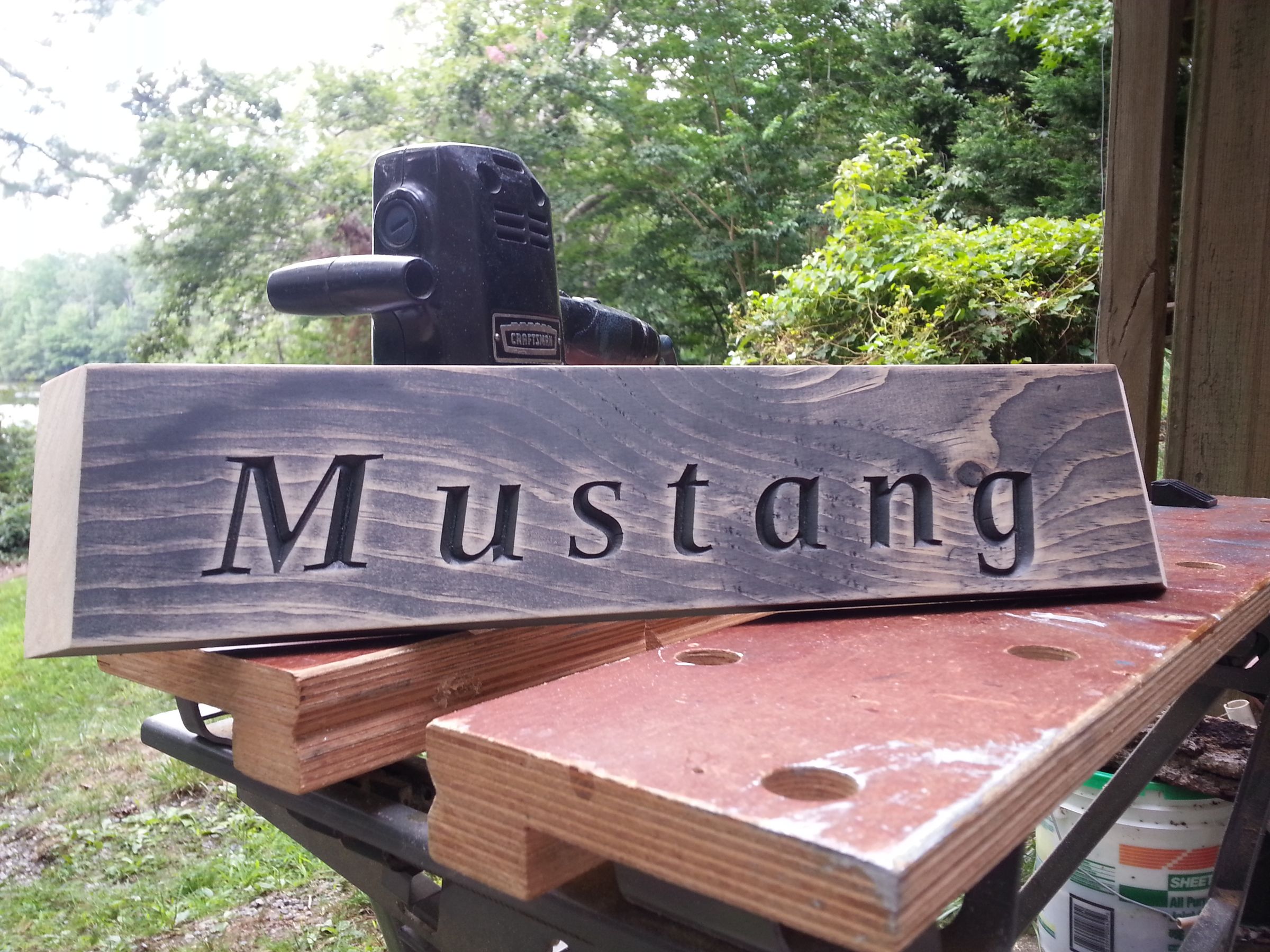 DIY CNC Mustang Sign - Painting Technique