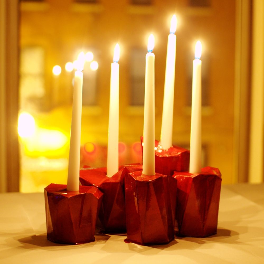 Candle Holders Made With 3D Modeling and Laser Cutting