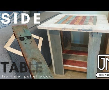 Small Colorful Pallet Wood Table