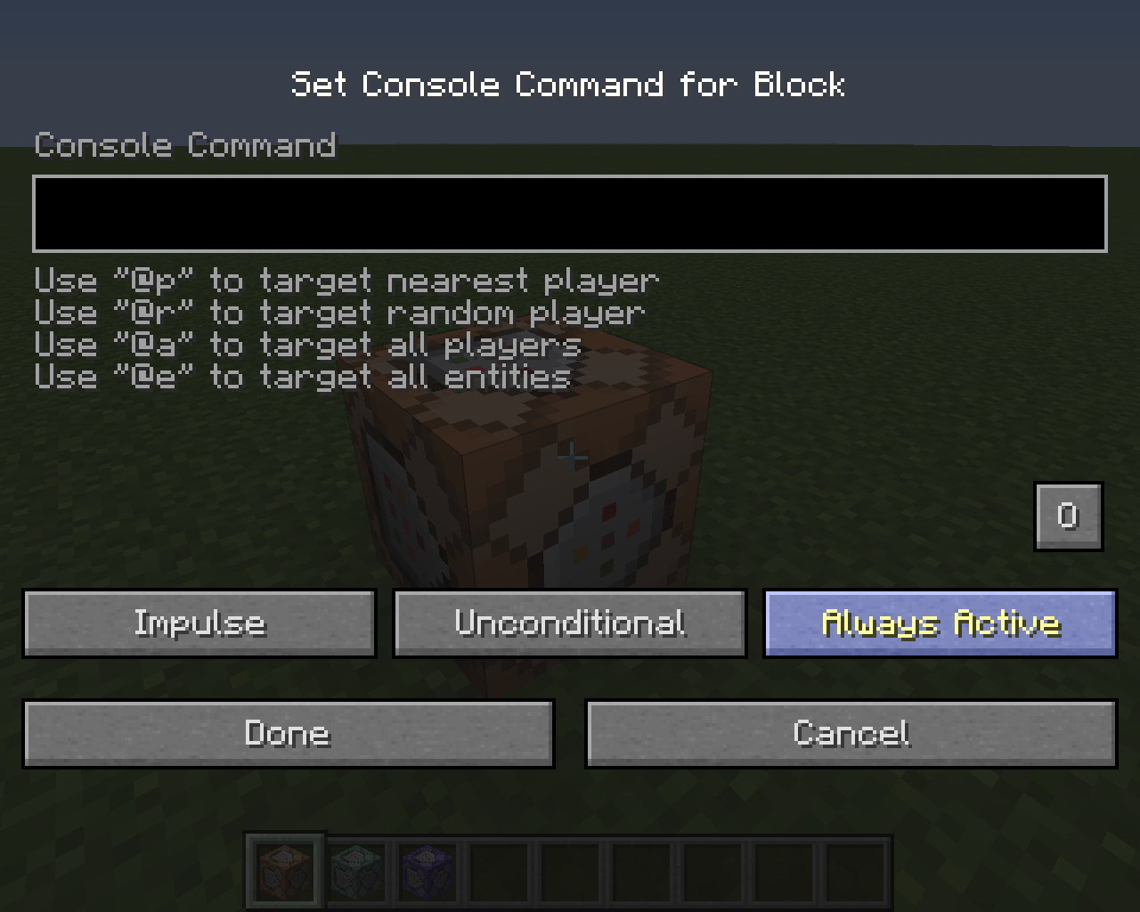 Guide to the New 1.9 Command Blocks : 5 Steps - Instructables