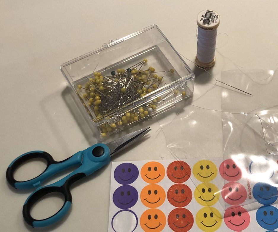 Textile Collage Using Stickers