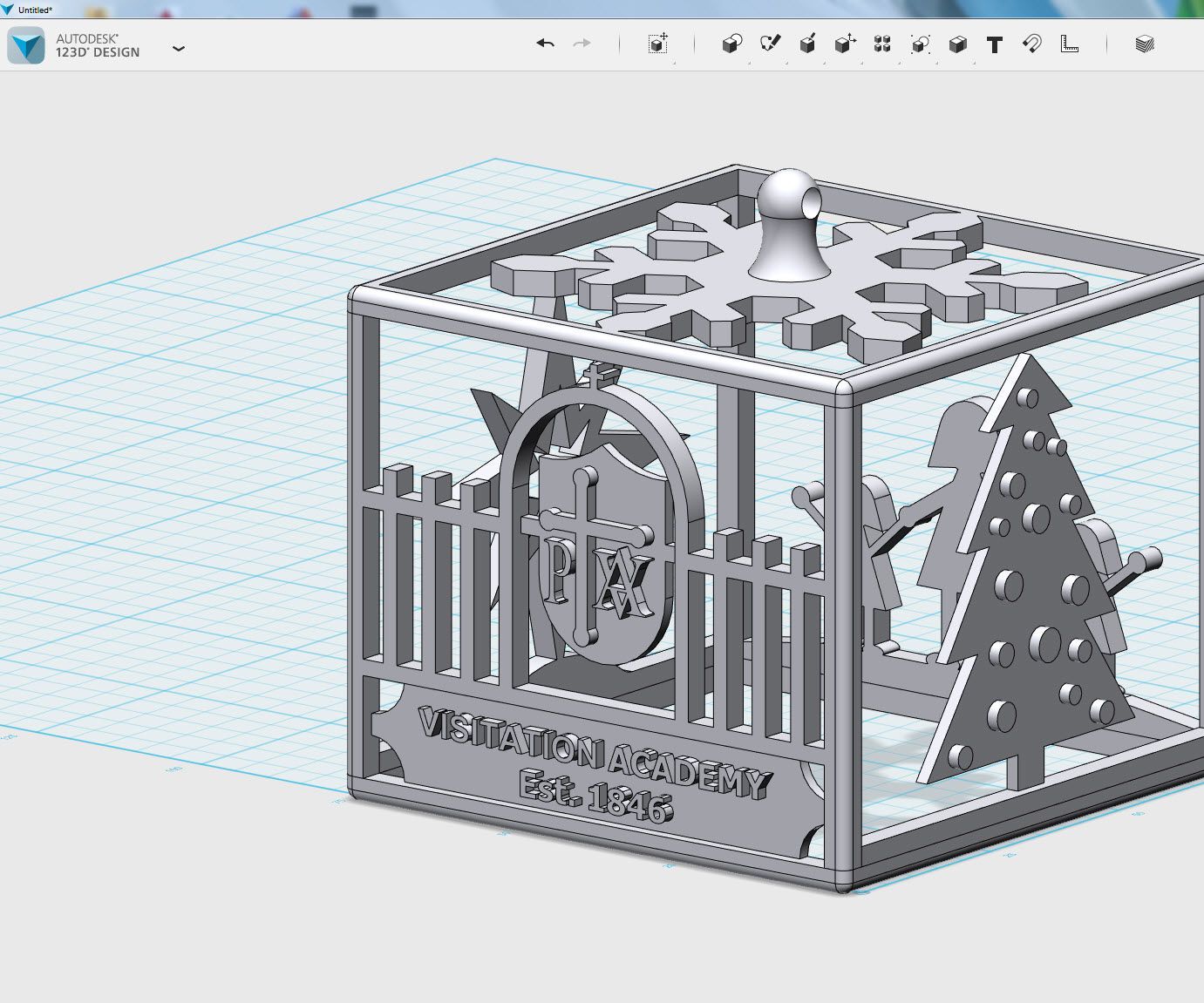 Visitation Academy 3D Printed Ornament Design Challenge