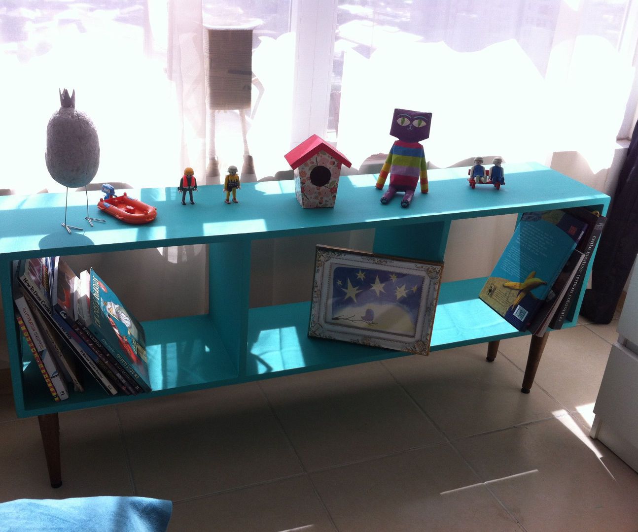 Vintage Bookcase With Legs