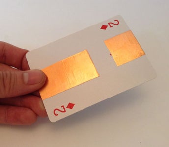 Add the Copper Tape to the Playing Card