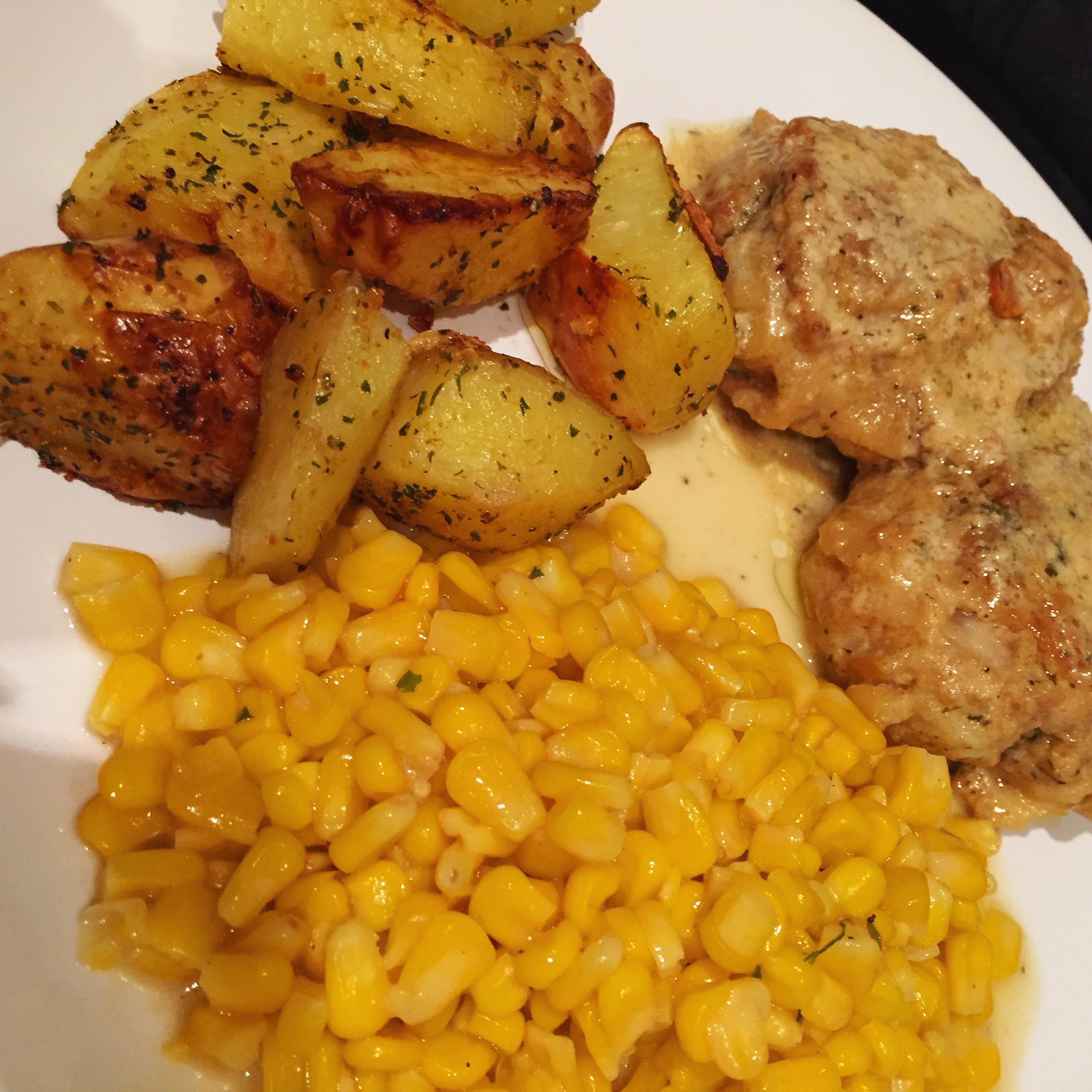 Chicken Thighs With Cream Sauce + Sides