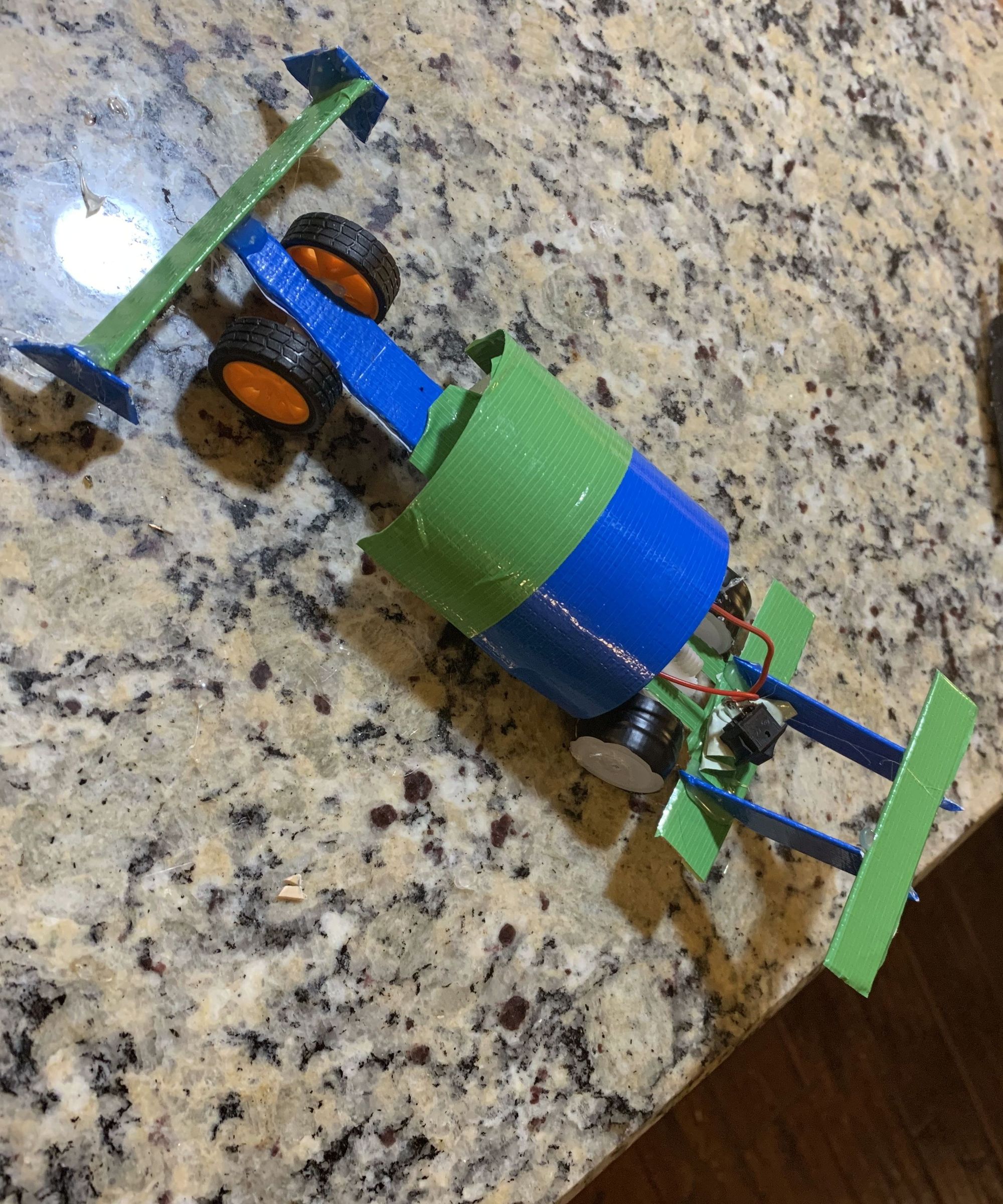 Moving Race Car Using Duct Tape and Popsicle Sticks