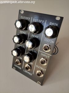Band Pass Resonant Filter and Amplifier Module for DIY Synthesizer