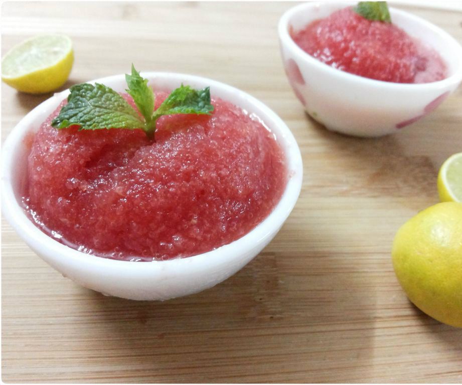 Lemony Watermelon Sorbet 