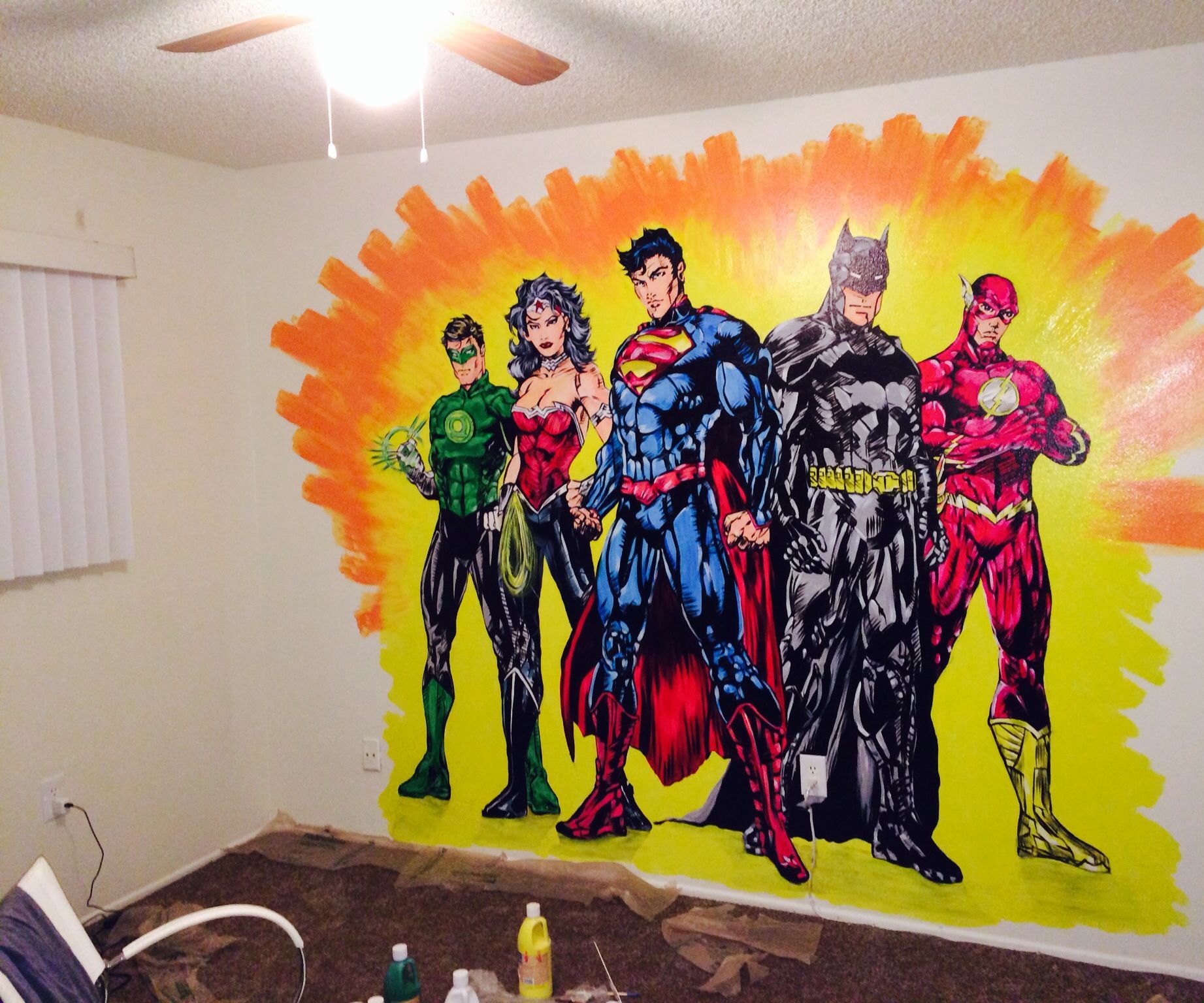 How to Paint the Justice League Mural