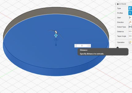 Extrude and Add Hole