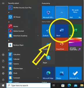 Find Microsoft Word