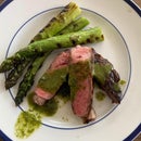 Grilled Ribeye With Mint Vinaigrette