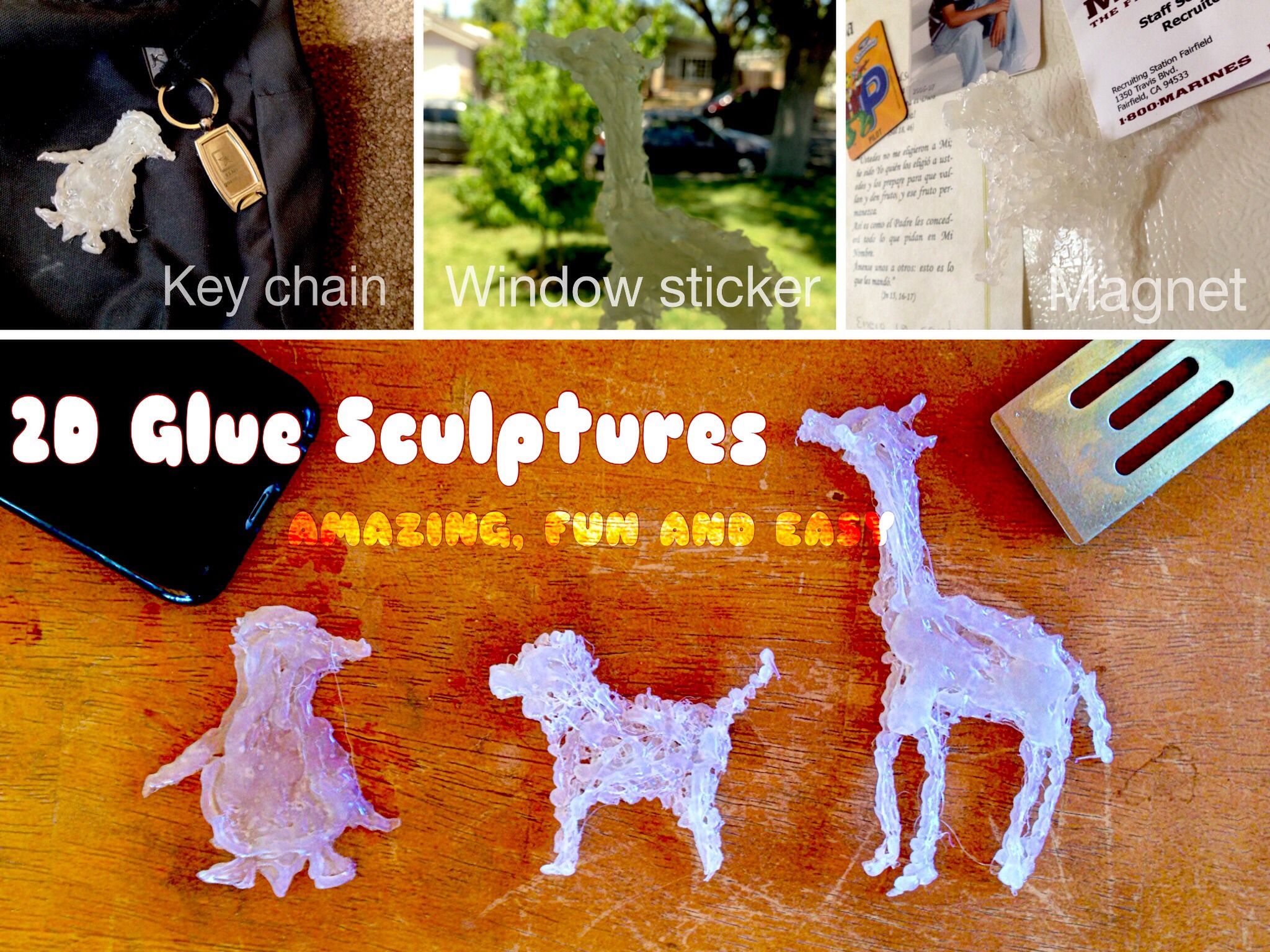 2D Glue Sculptures!