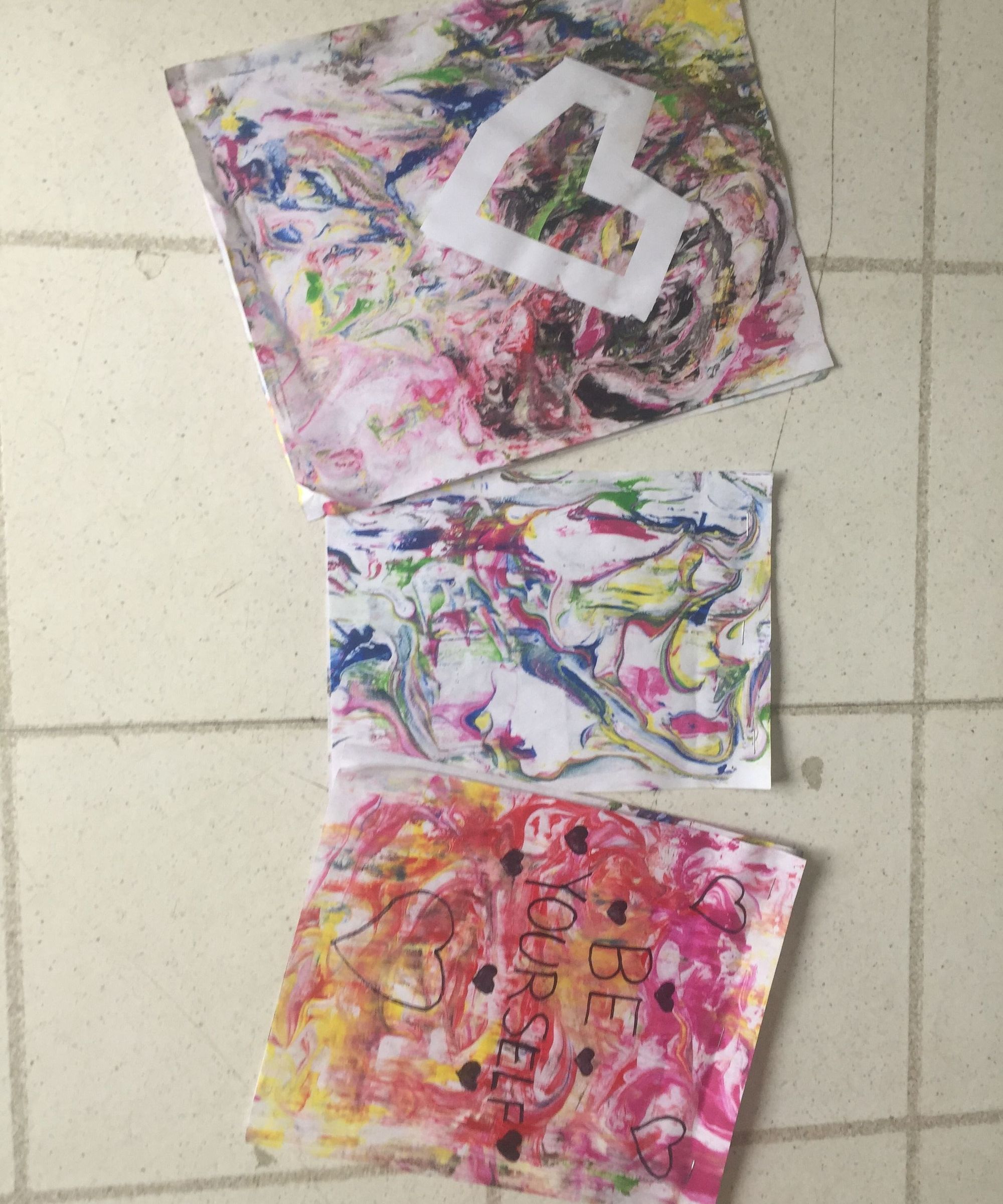 Shaving Cream Marble Art Notebook