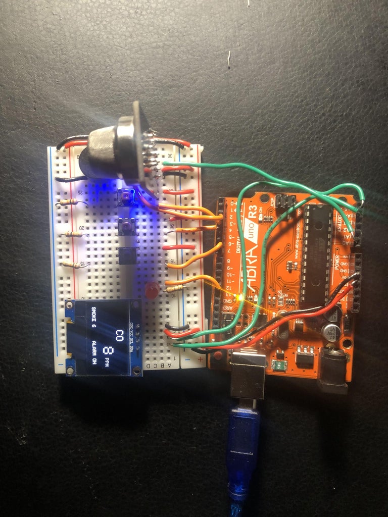 Smoke and Carbon Monoxide Detector Using Arduino, the MQ2 Gas Sensor ...