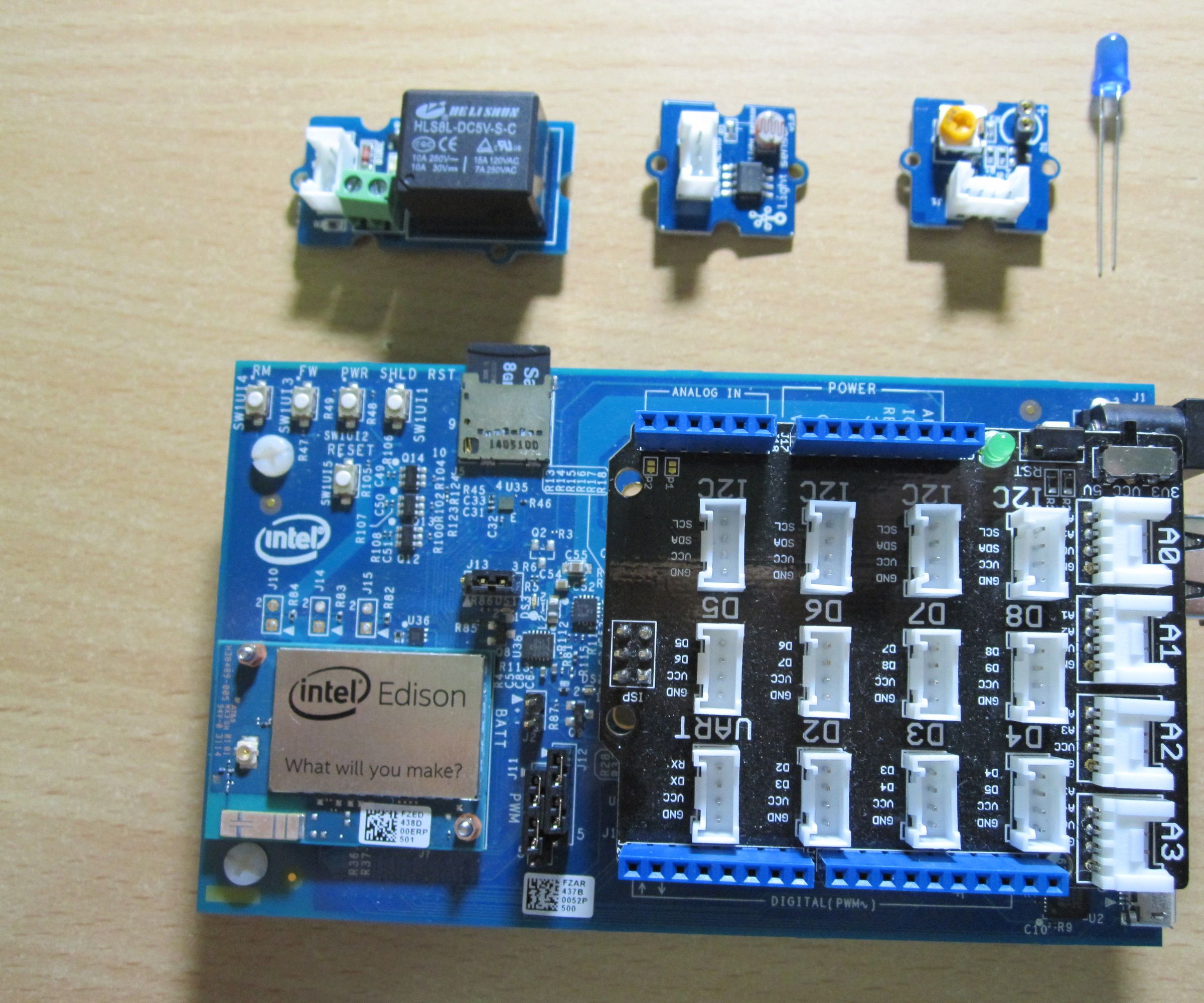 Home Automation: Control Relay Base on Light Sensor (Intel Edison)