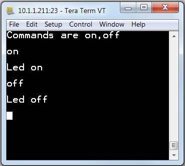 Using a Telnet Terminal Program to Connect to the NANO 33 IoT Via WiFi
