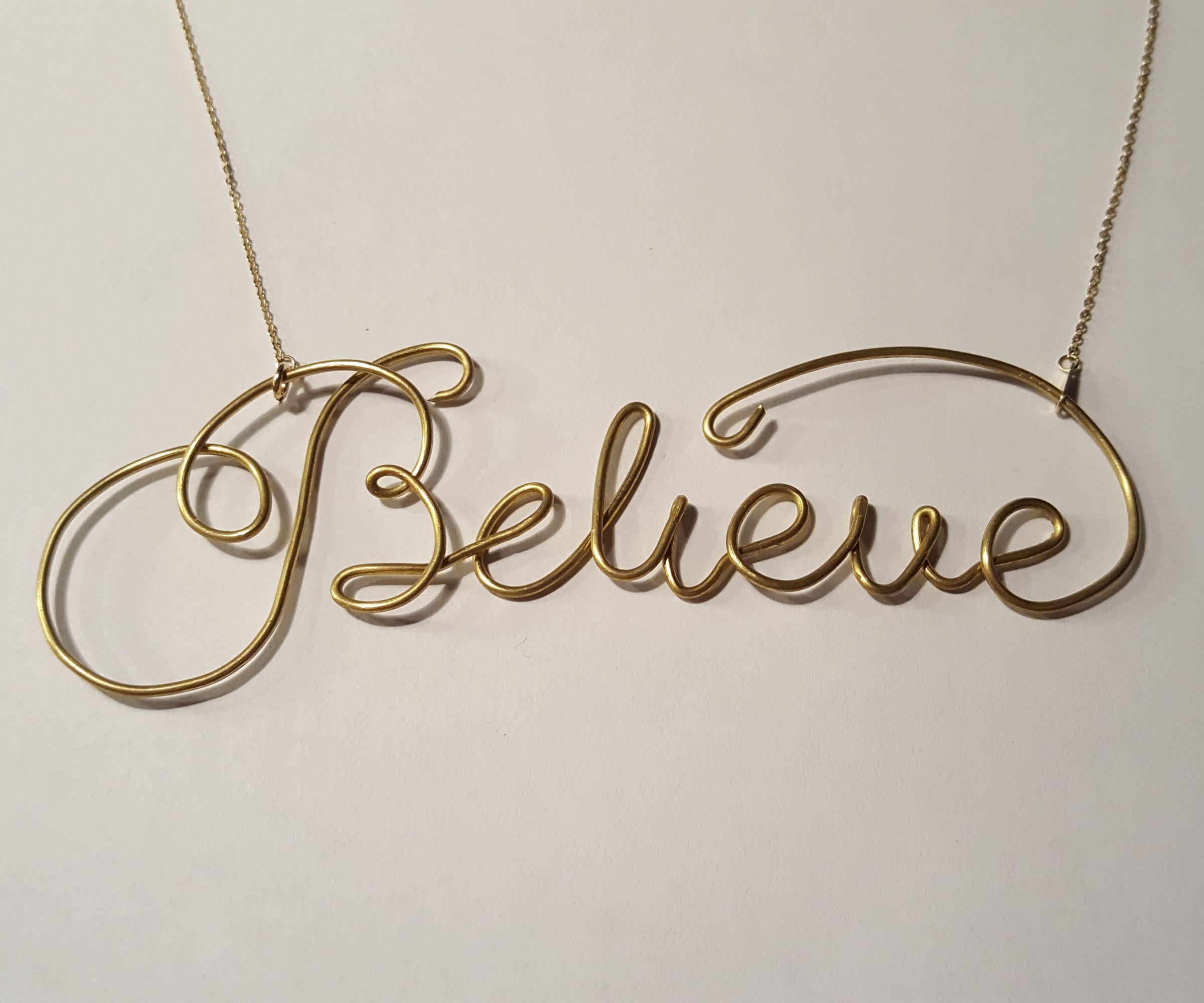 Wire Caligraphy Jewelry